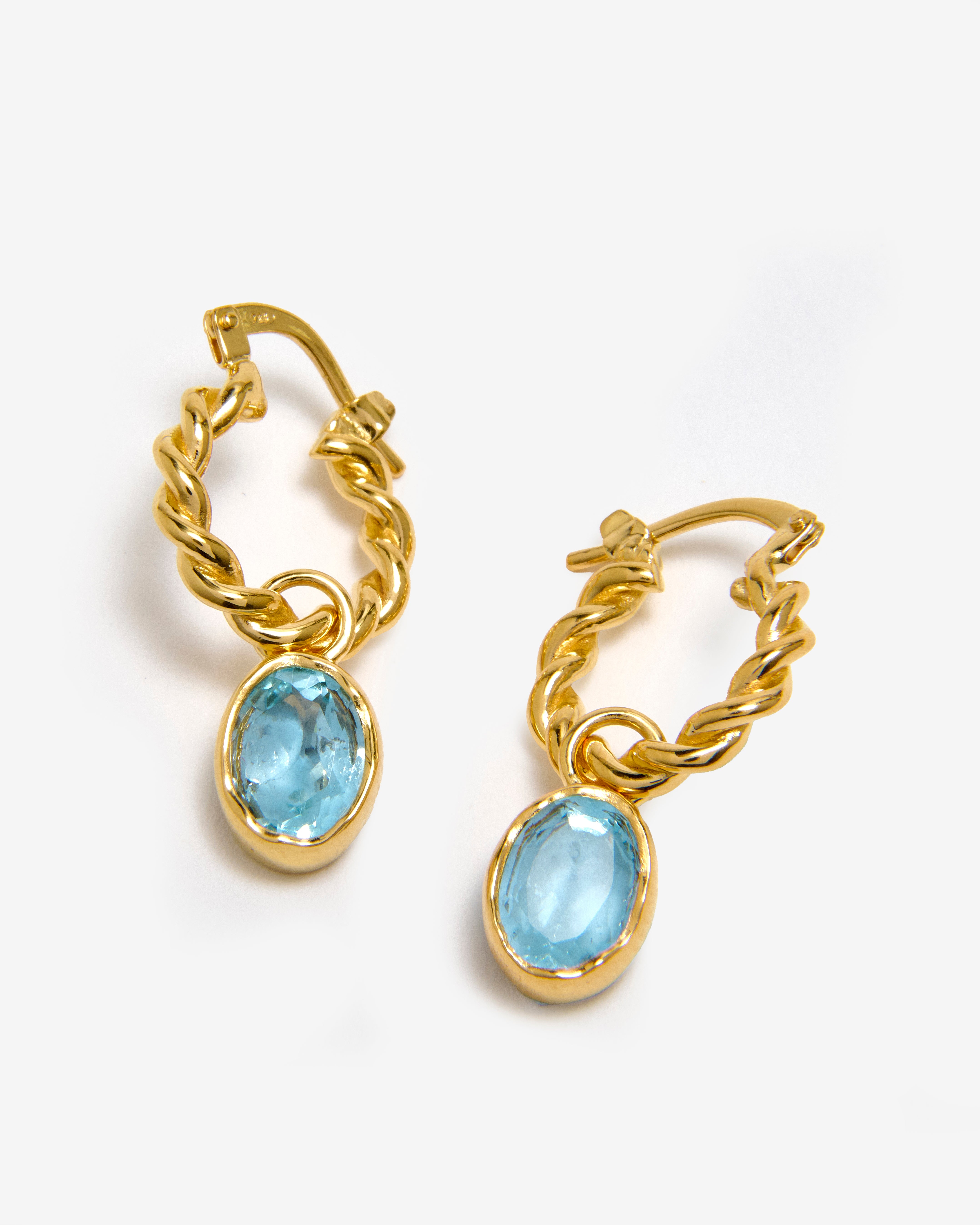 BLUE TOPAZ DROP EARRINGS