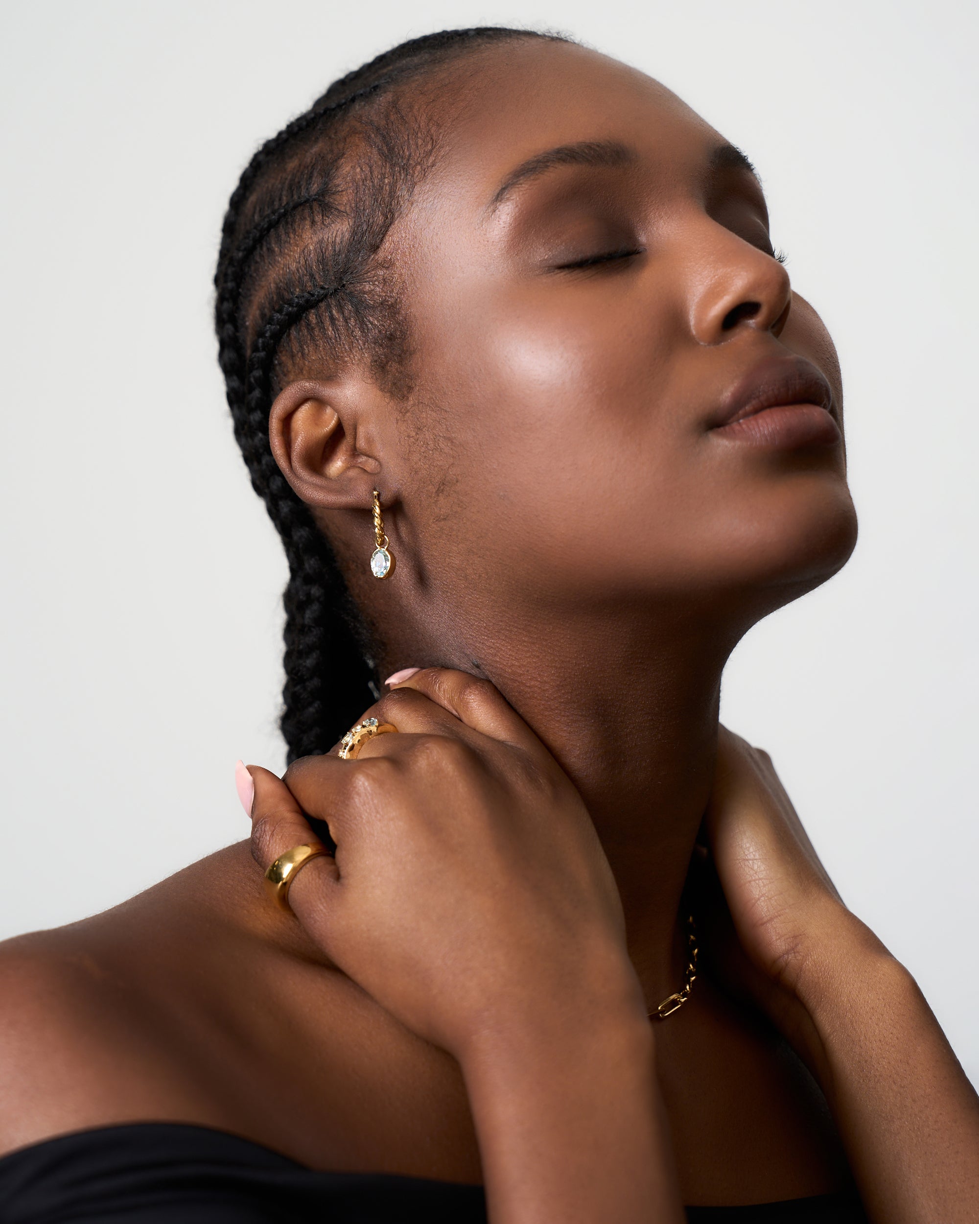 BLUE TOPAZ DROP EARRINGS