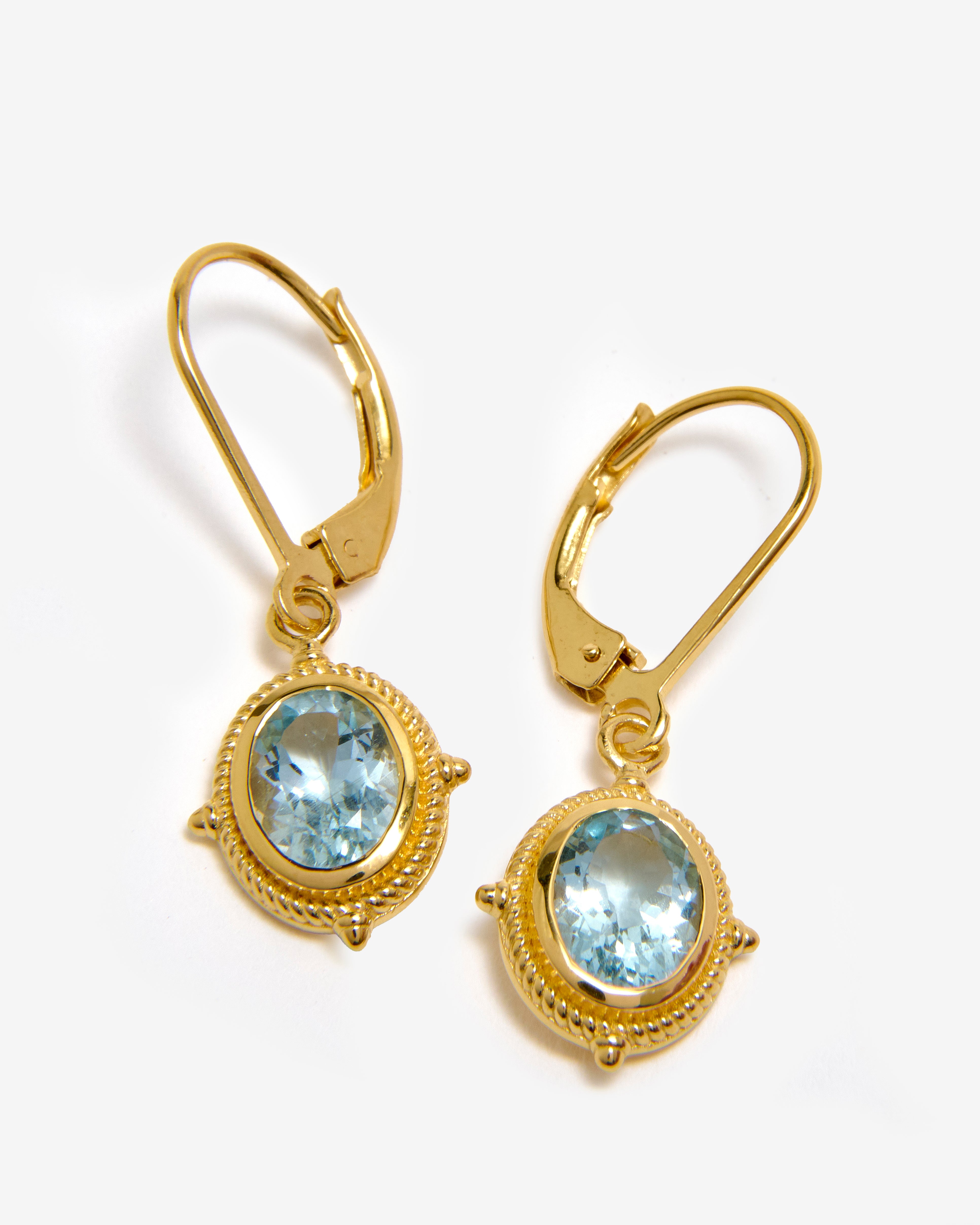 AQUAMARINE DROP EARRINGS