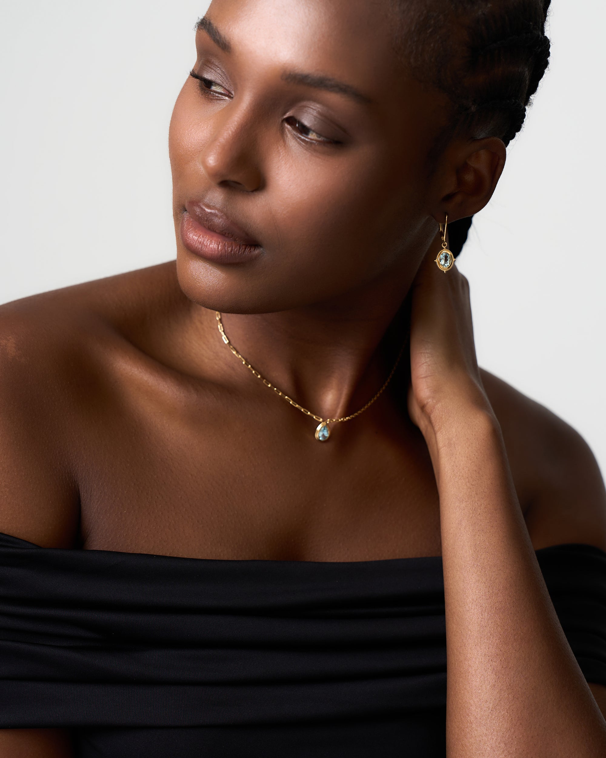 AQUAMARINE DROP EARRINGS