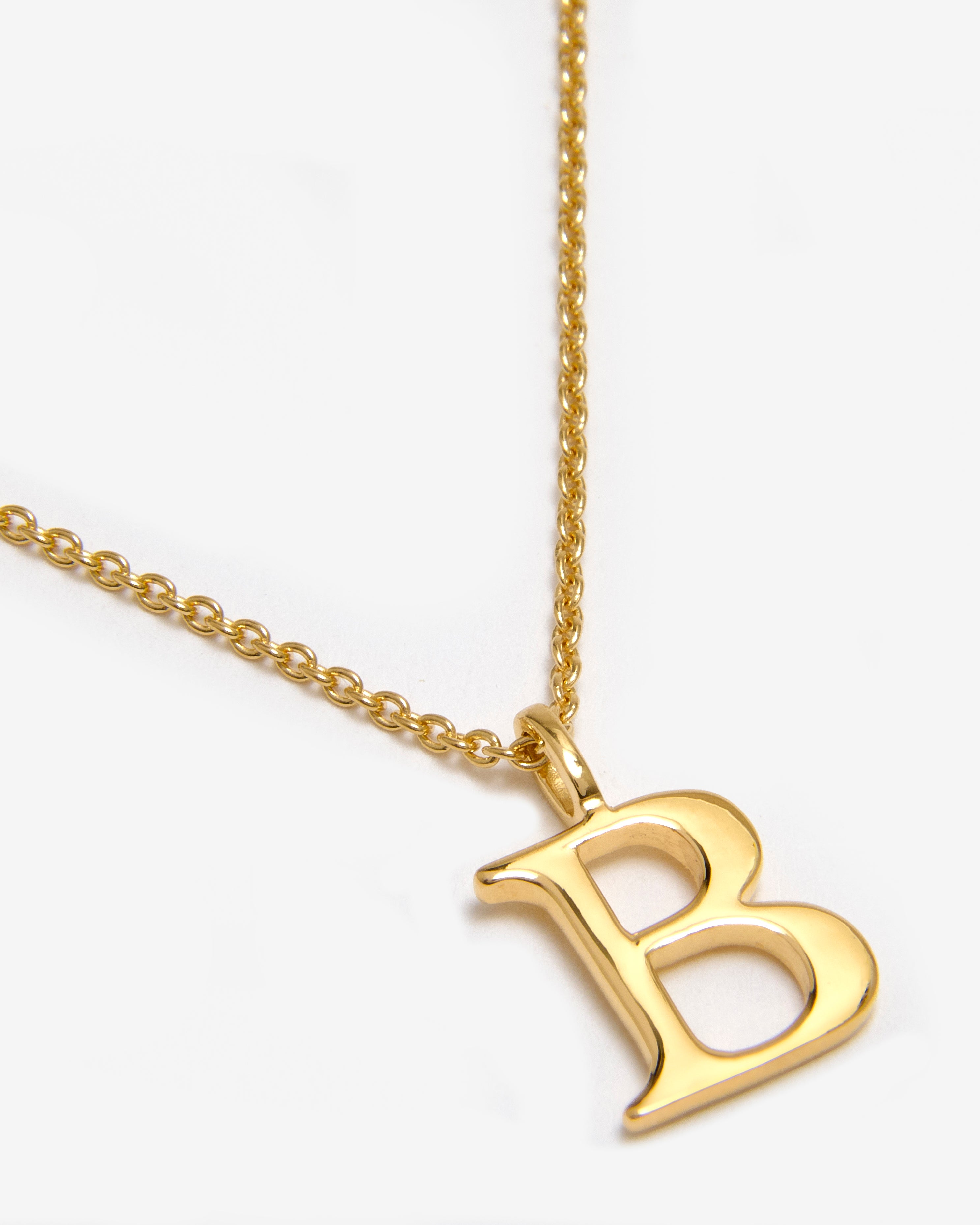 GOLD POLISHED INITIAL NECKLACE
