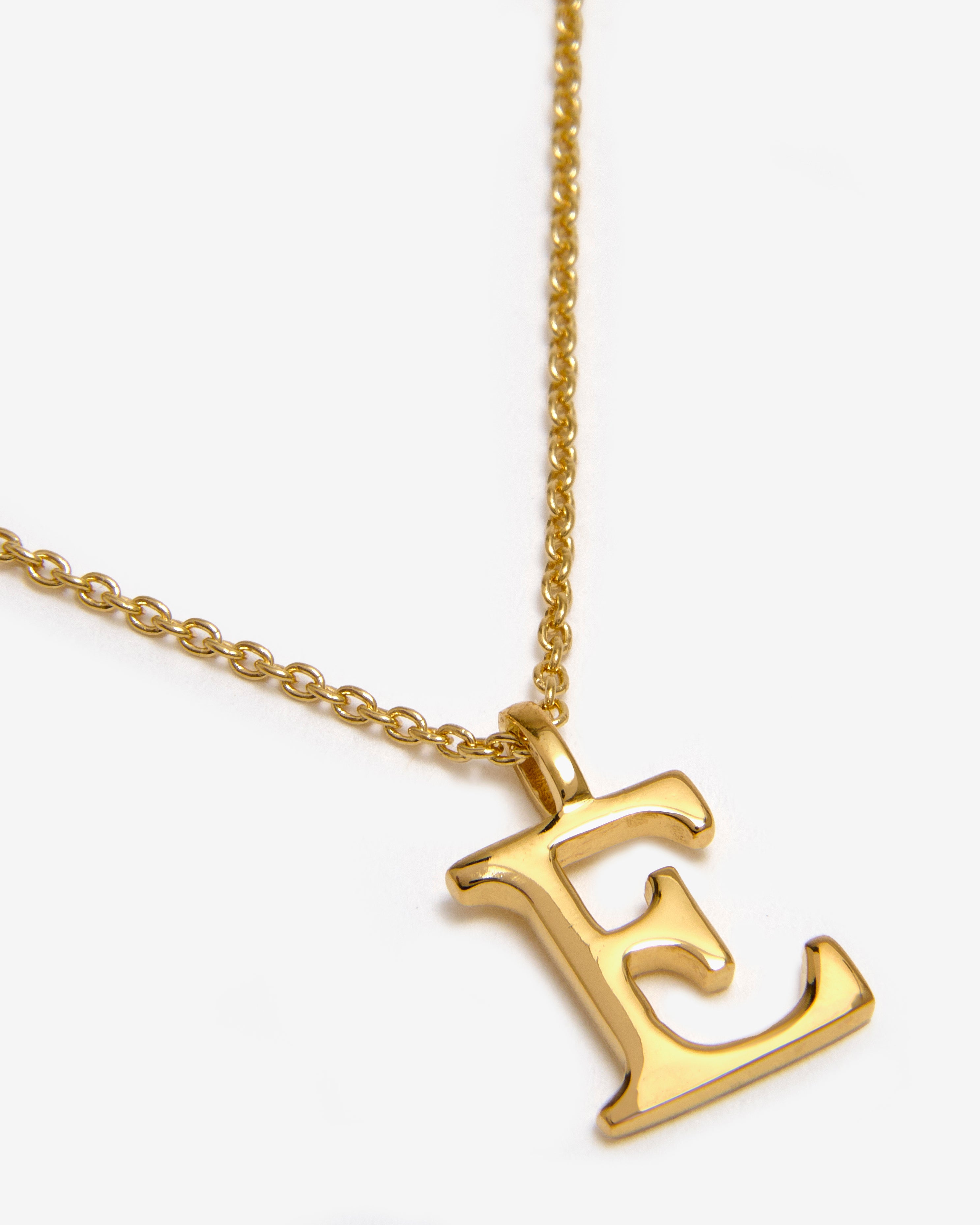 GOLD POLISHED INITIAL NECKLACE