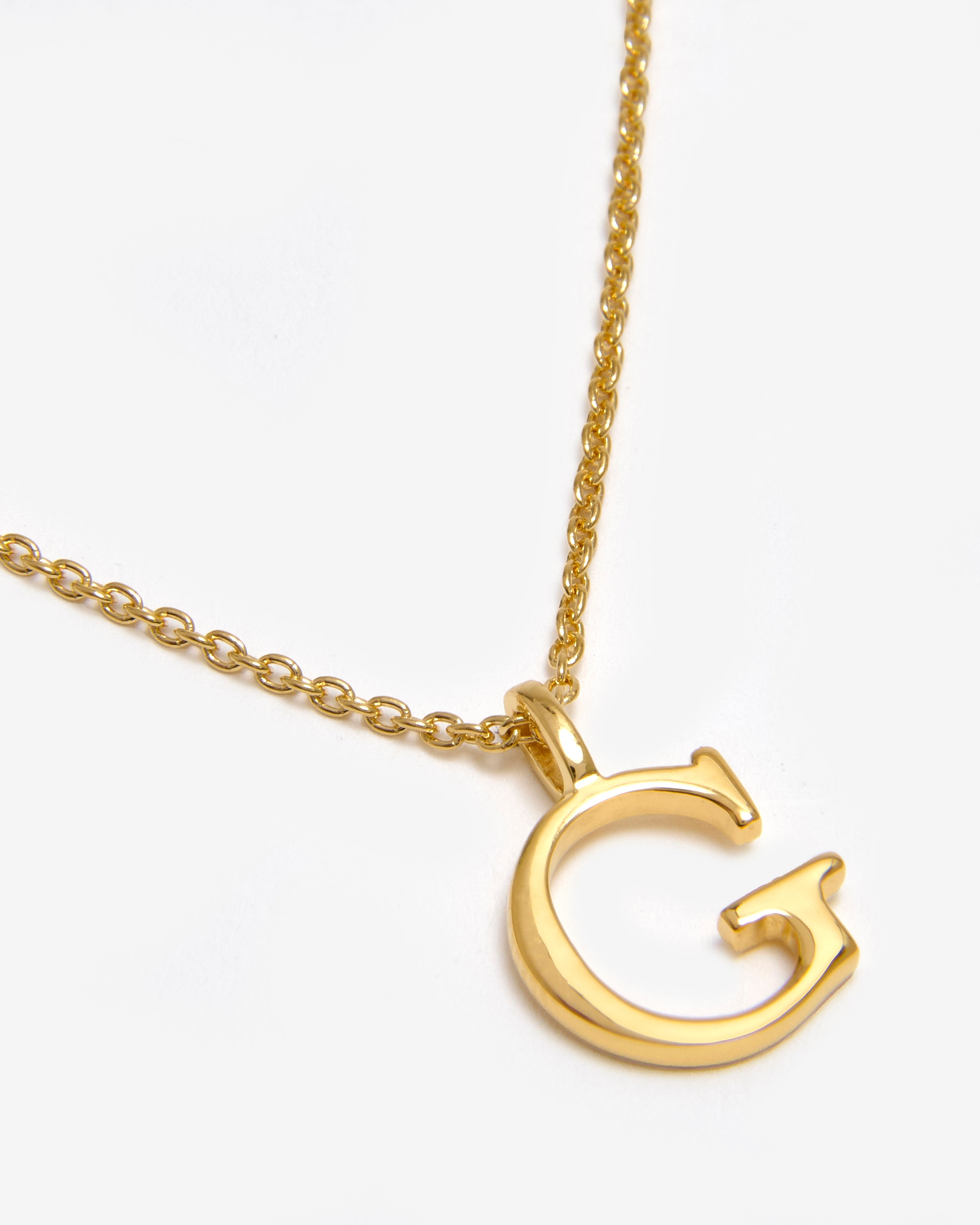 GOLD POLISHED INITIAL NECKLACE