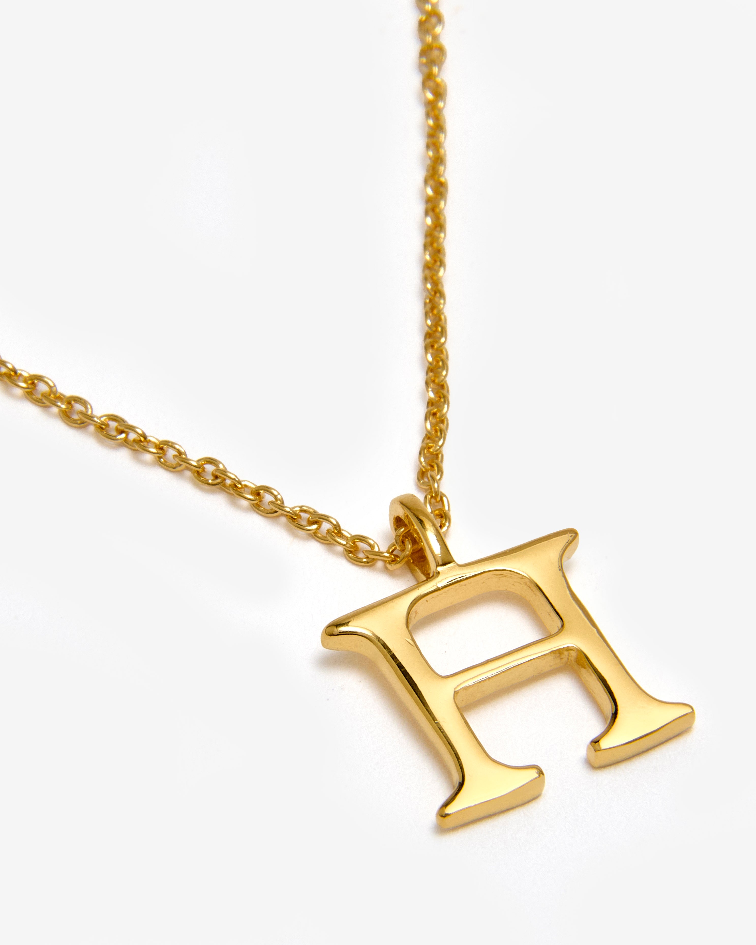 GOLD POLISHED INITIAL NECKLACE