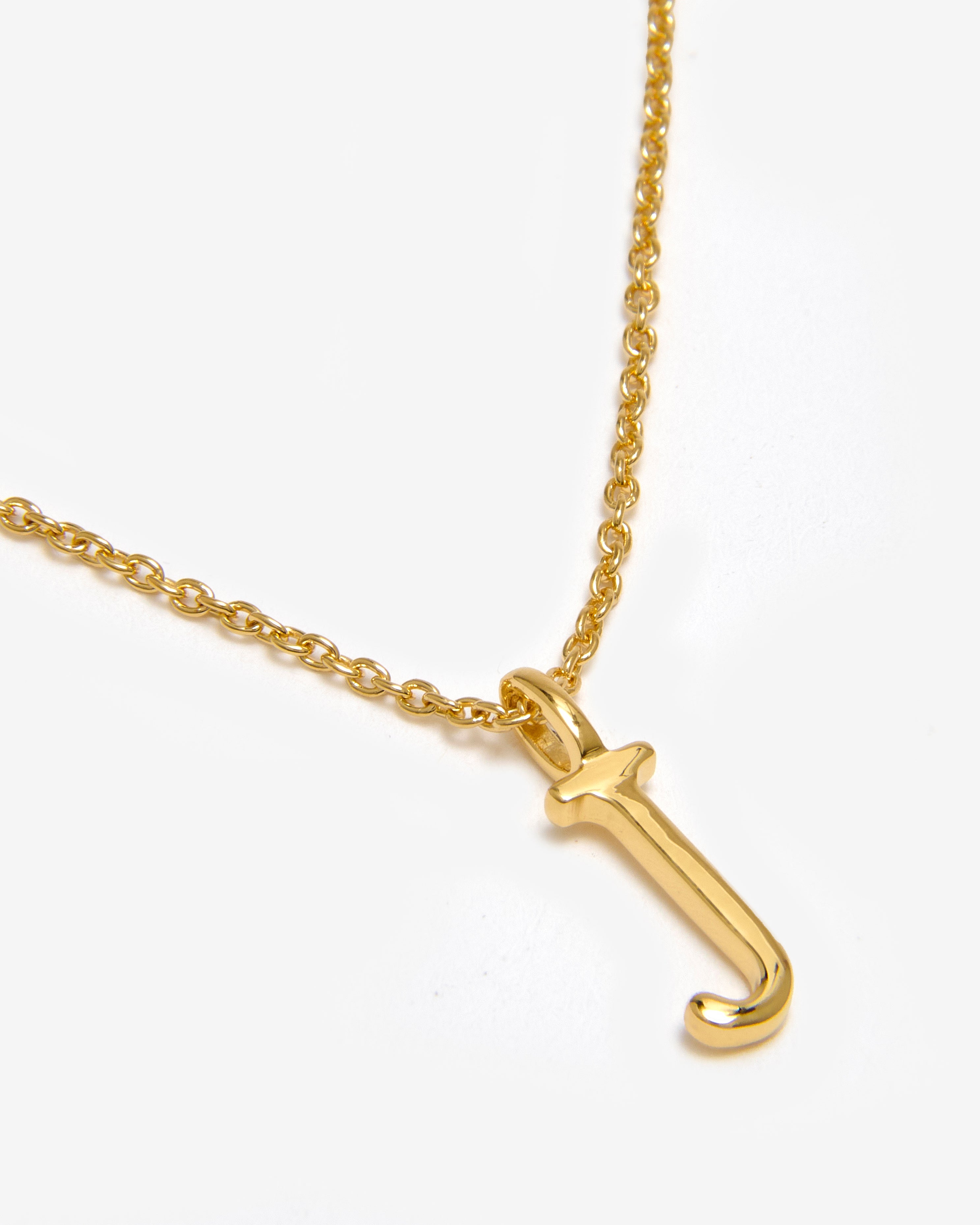 GOLD POLISHED INITIAL NECKLACE