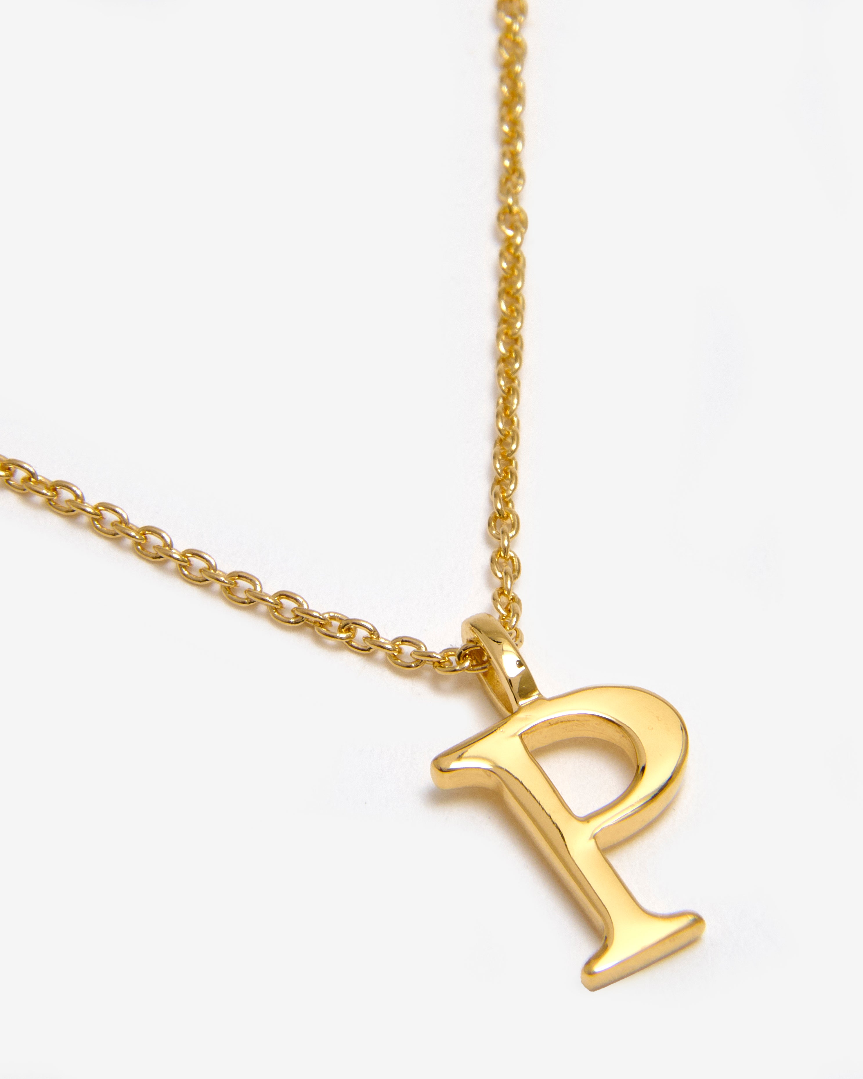 GOLD POLISHED INITIAL NECKLACE