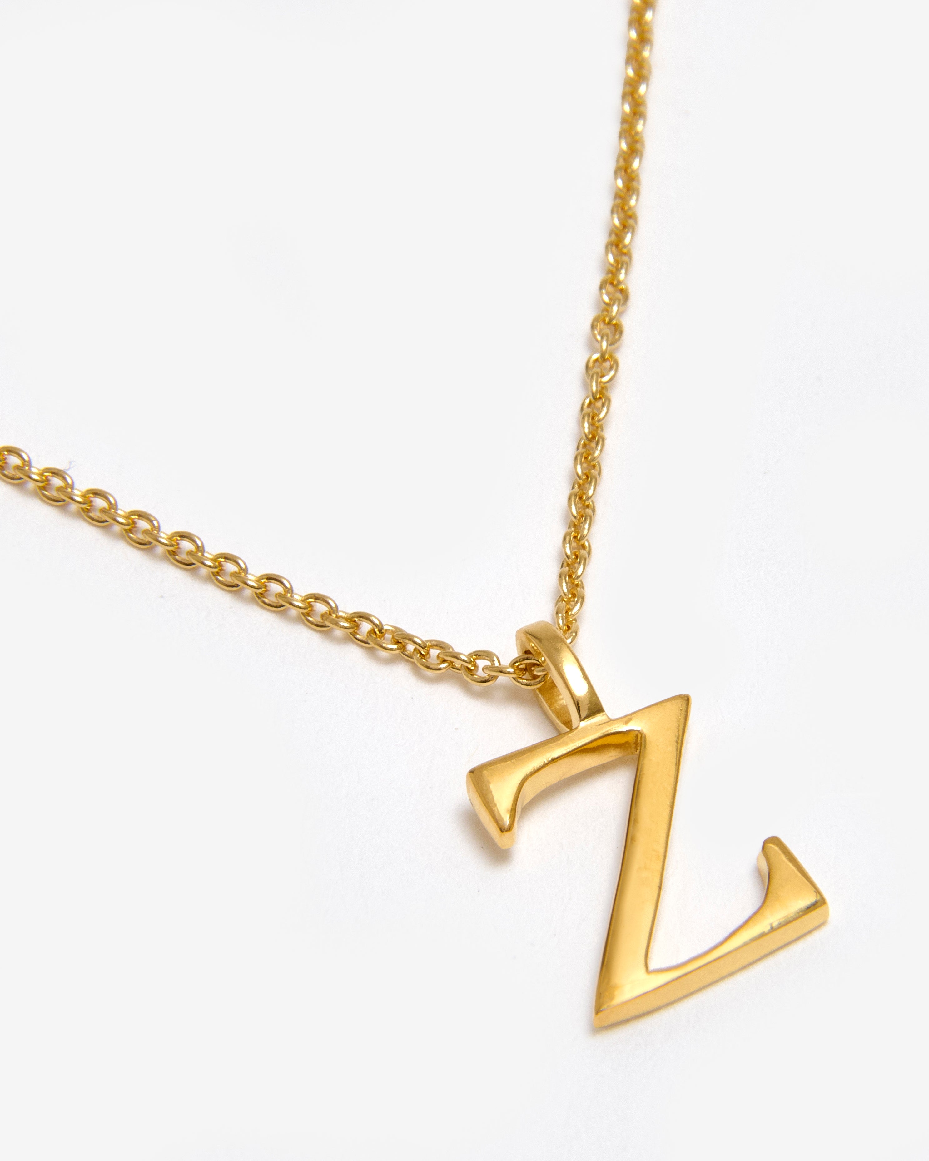 GOLD POLISHED INITIAL NECKLACE