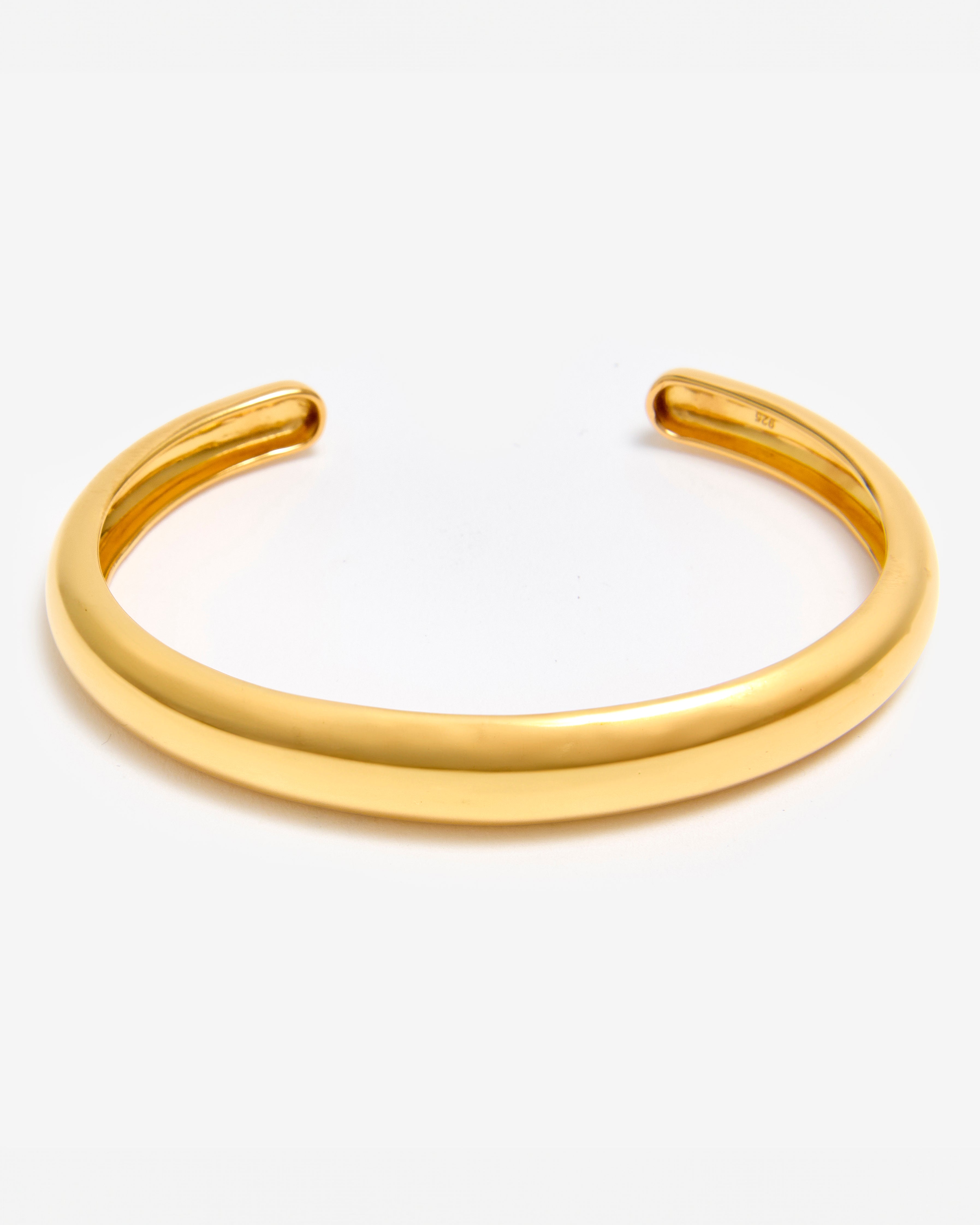 GOLD SIGNATURE CHUNKY CUFF BANGLE