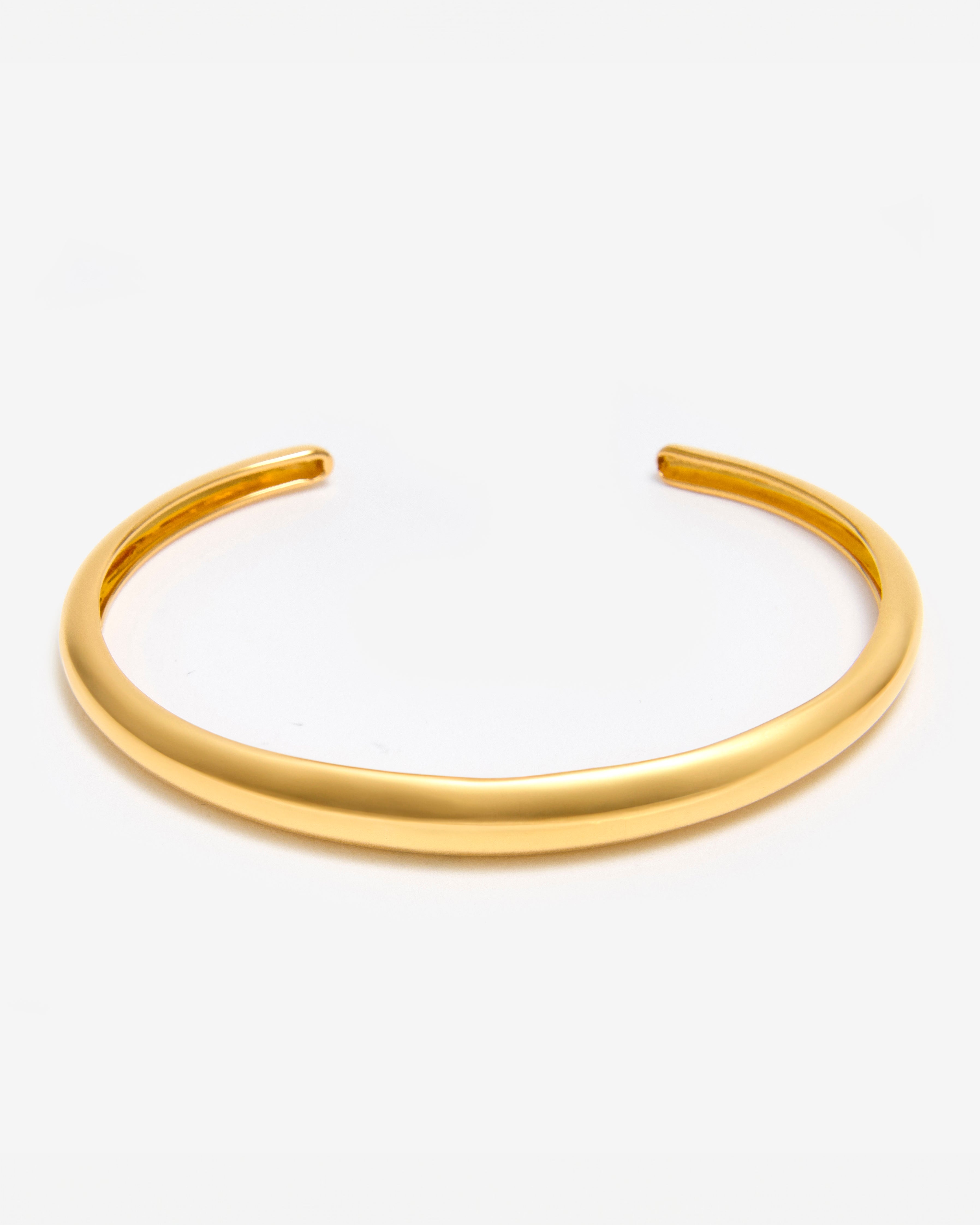 GOLD SIGNATURE CUFF BANGLE