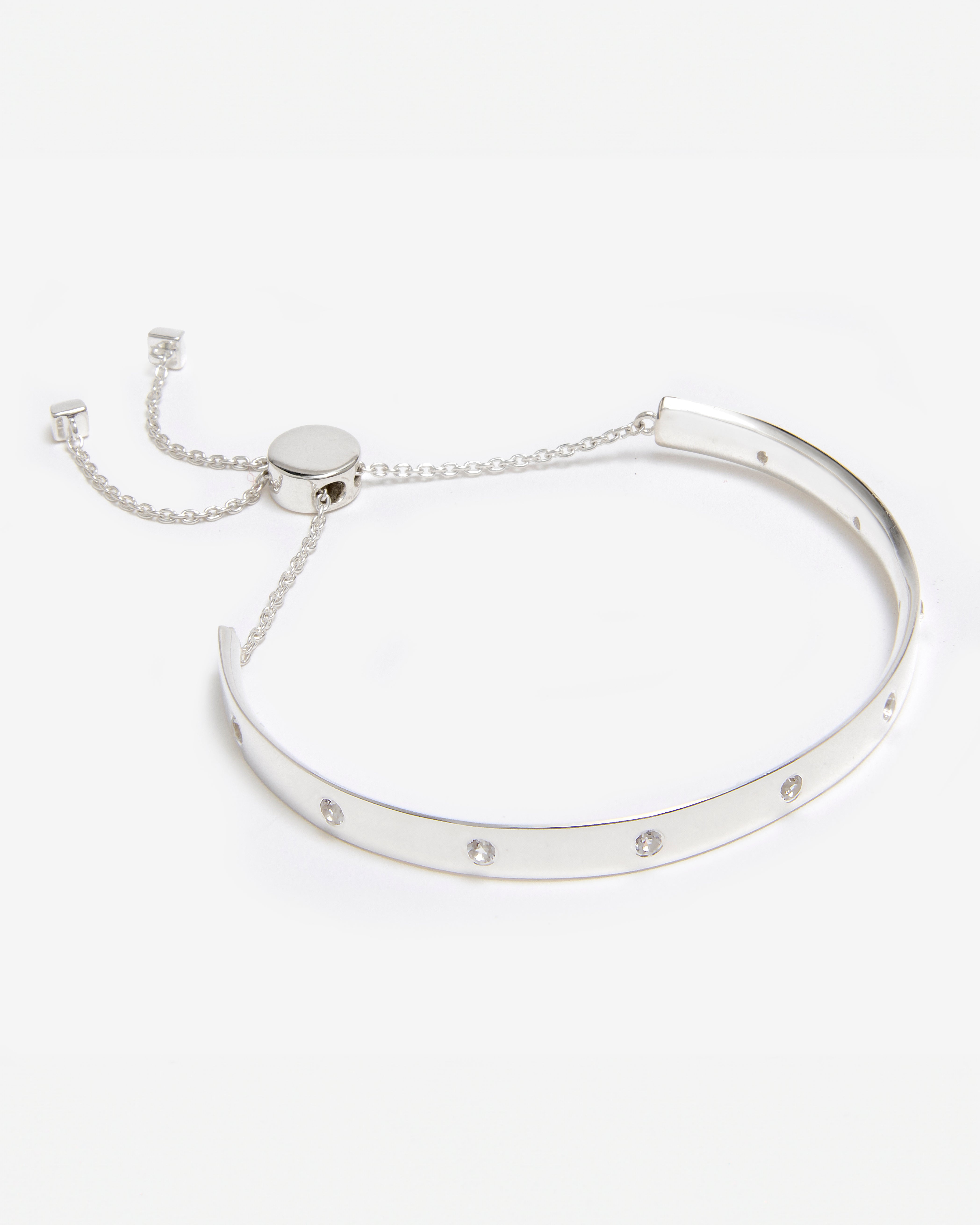 SILVER WHITE SAPPHIRE BANGLE