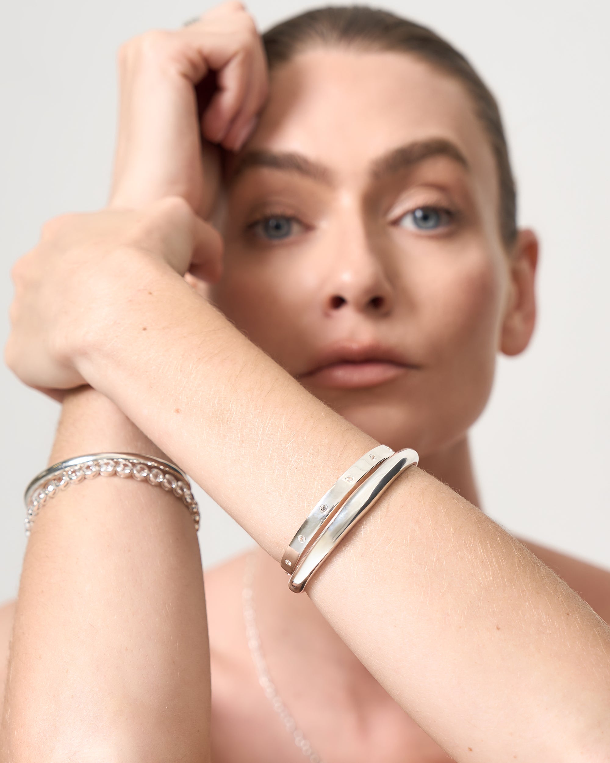 SILVER SIGNATURE CHUNKY CUFF BANGLE