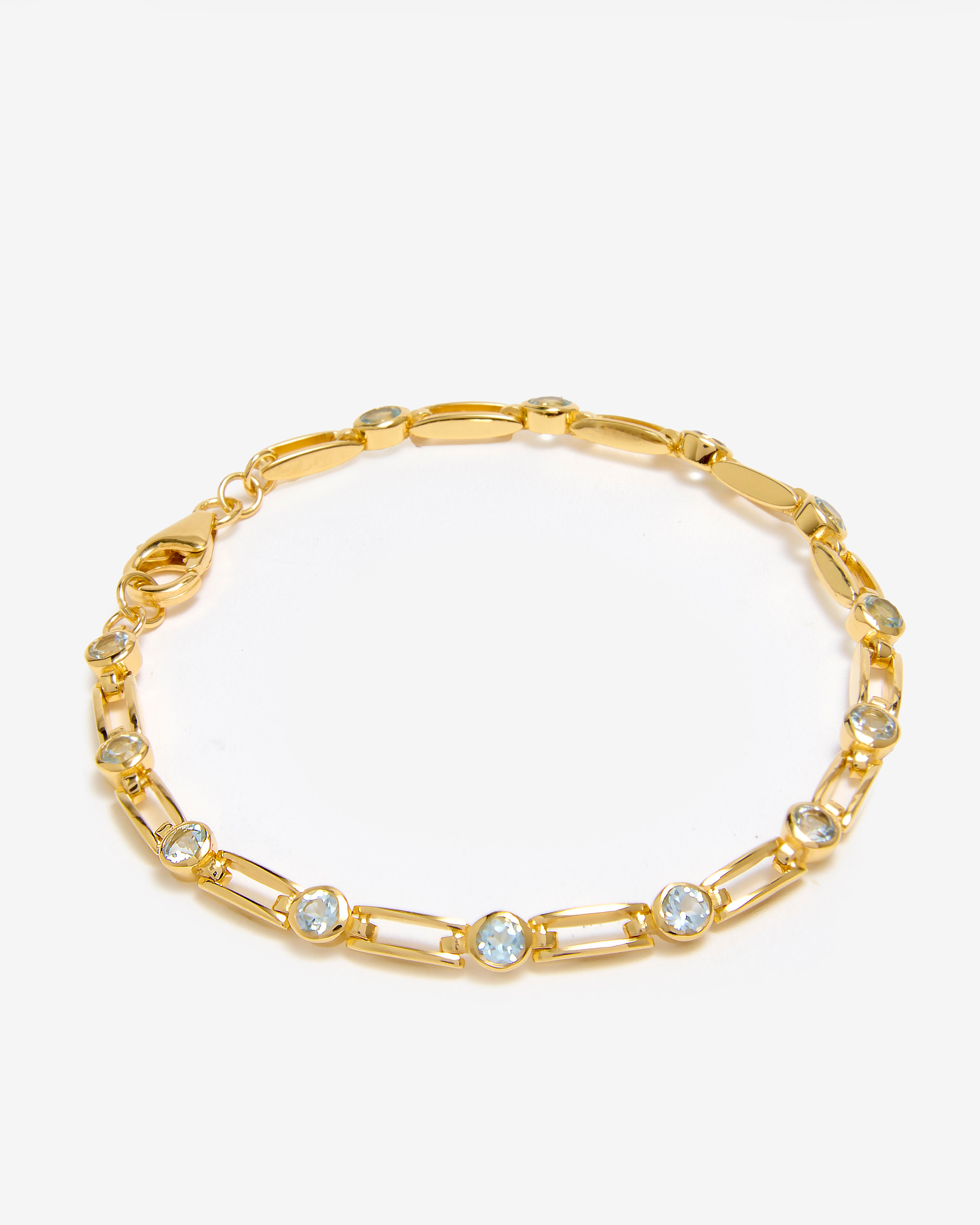 BLUE TOPAZ LINK BRACELET