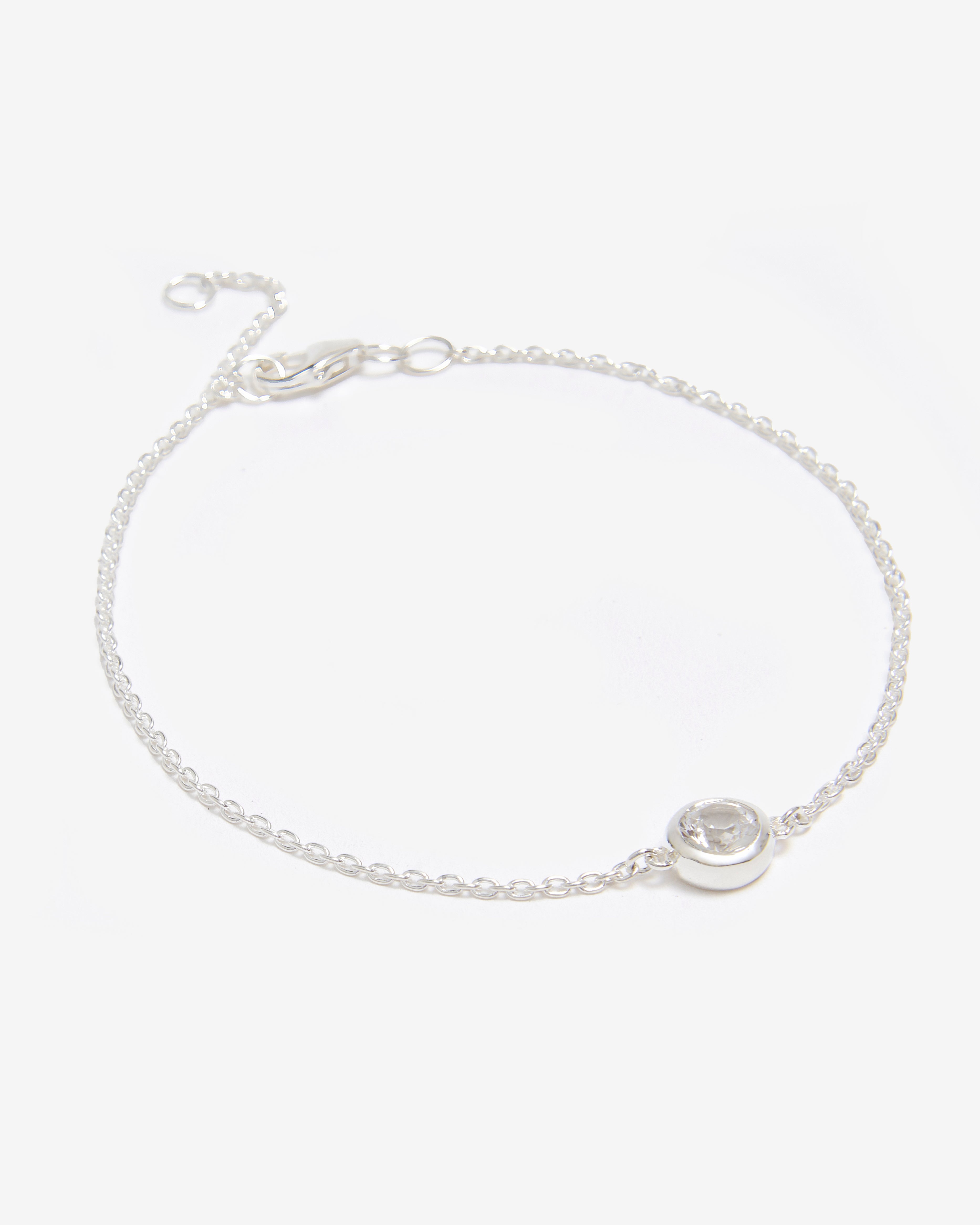 SILVER DOME DIAMOND BRACELET