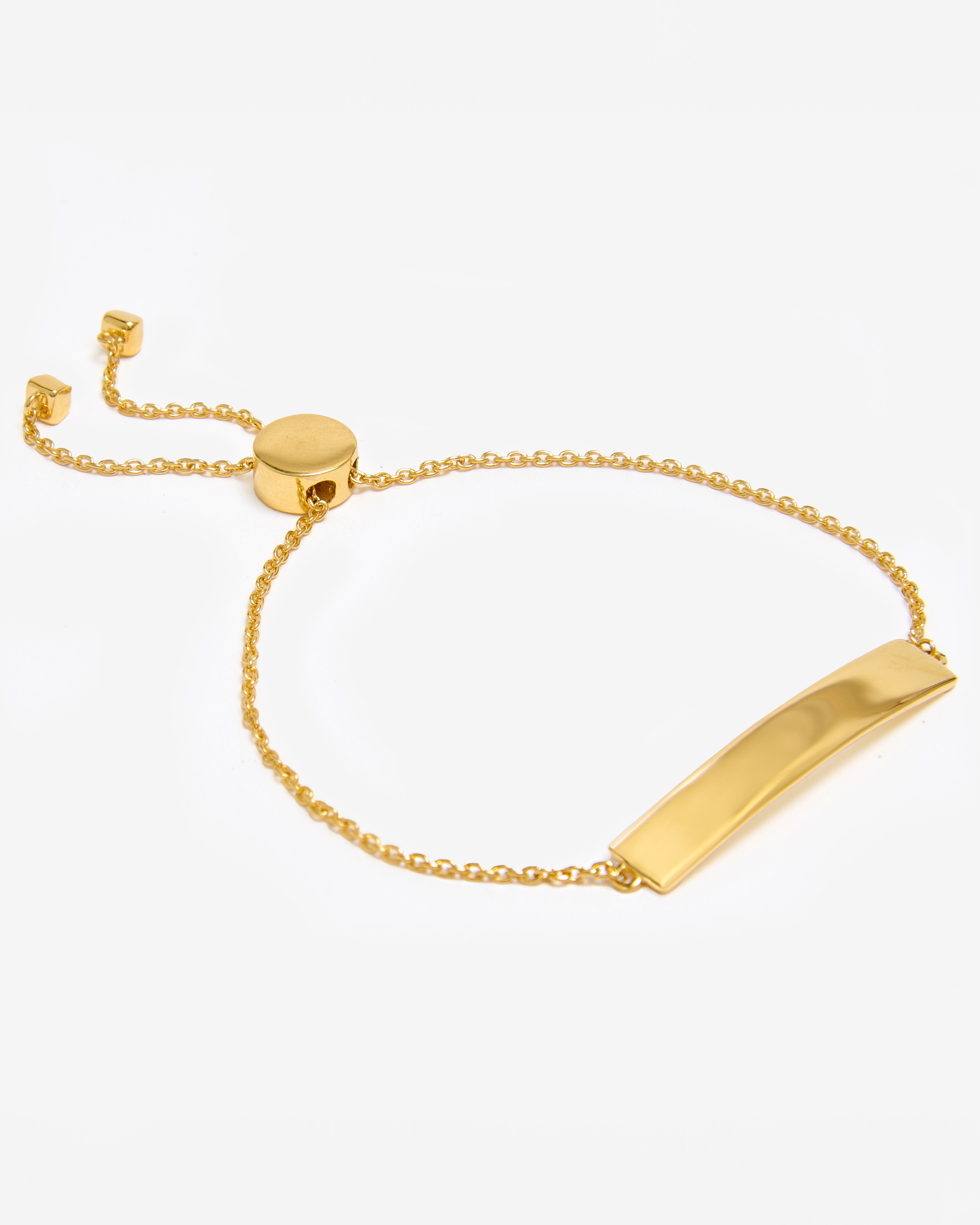 GOLD BAR CHAIN BRACELET