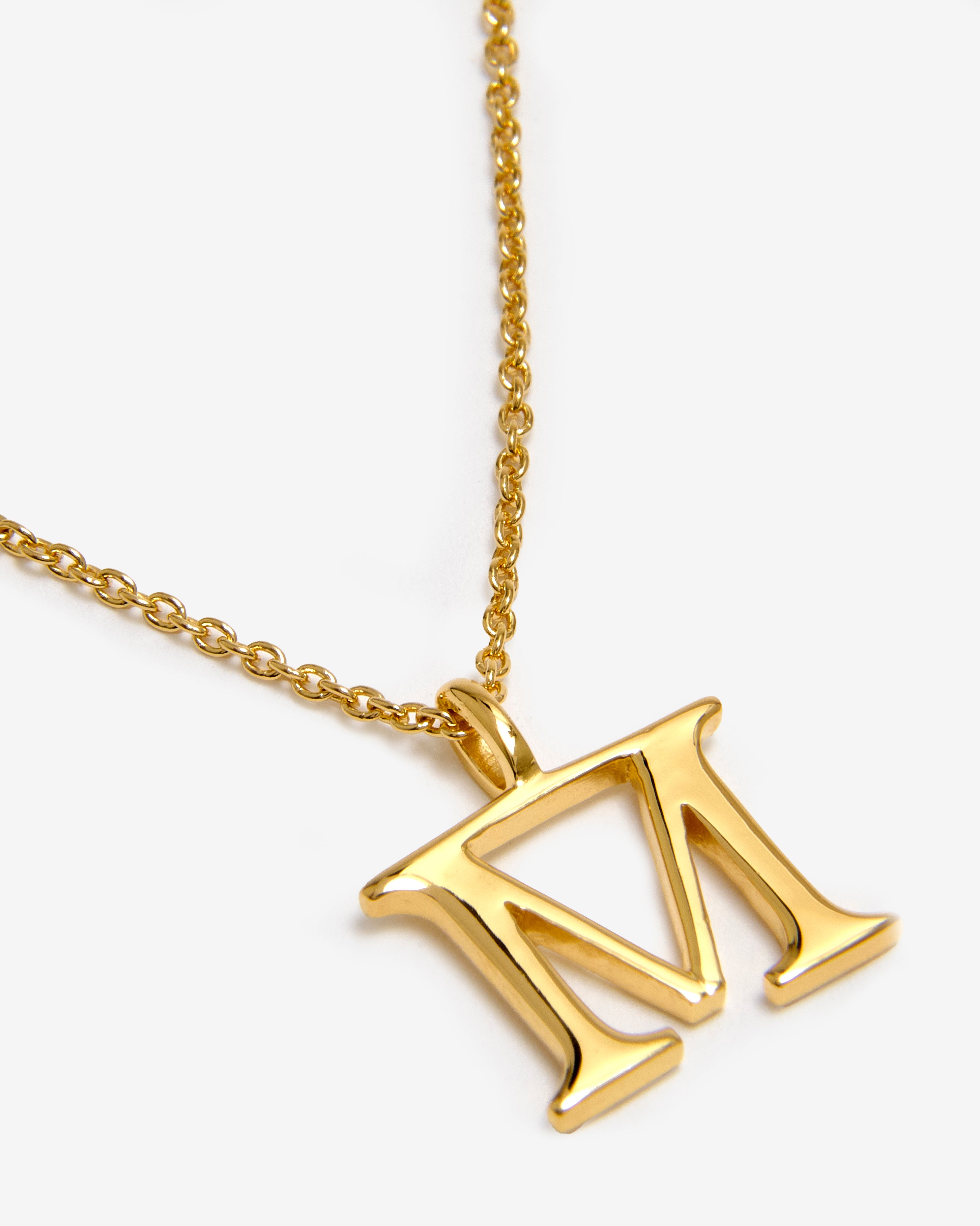 GOLD POLISHED INITIAL NECKLACE