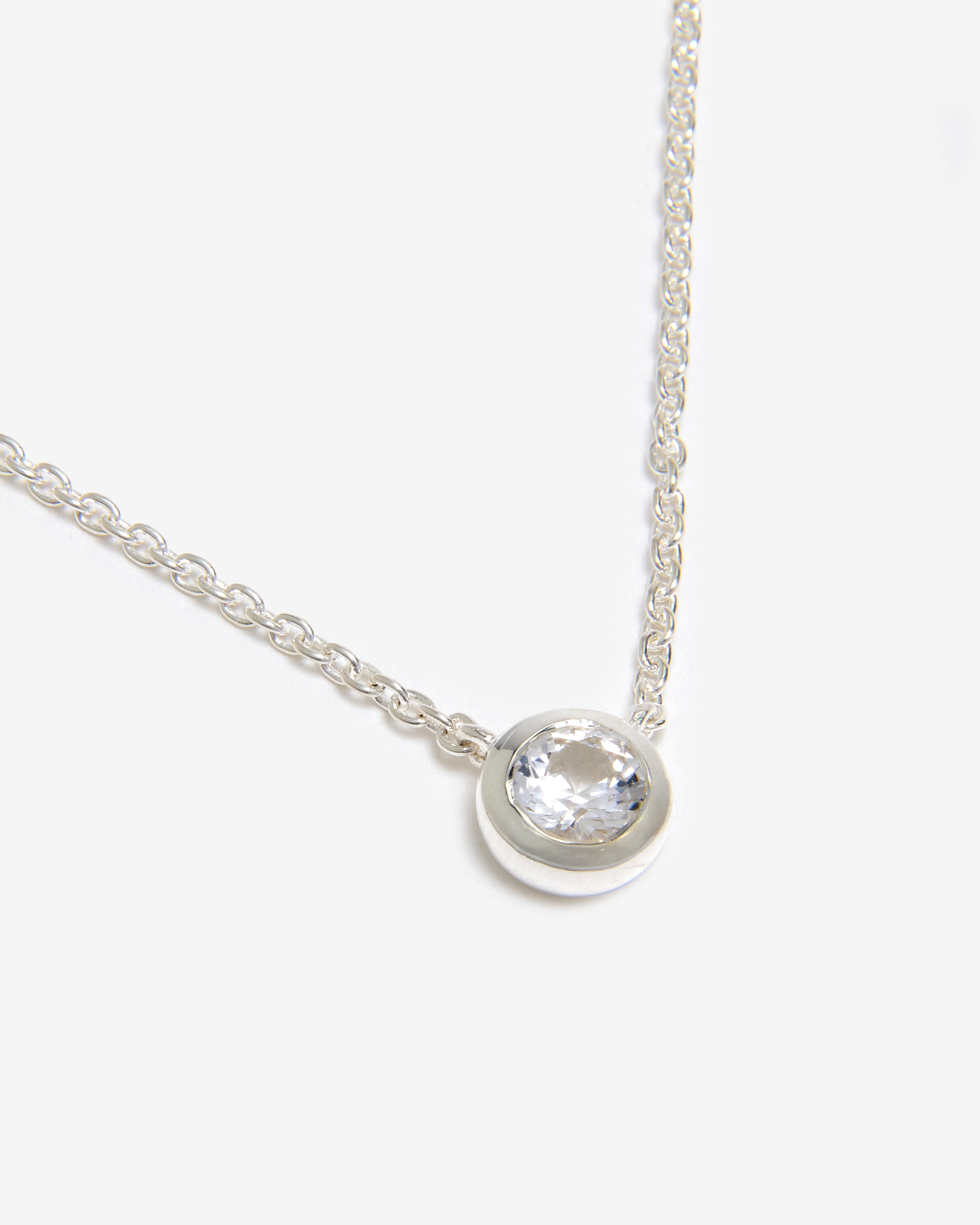 SILVER DOME DIAMOND NECKLACE