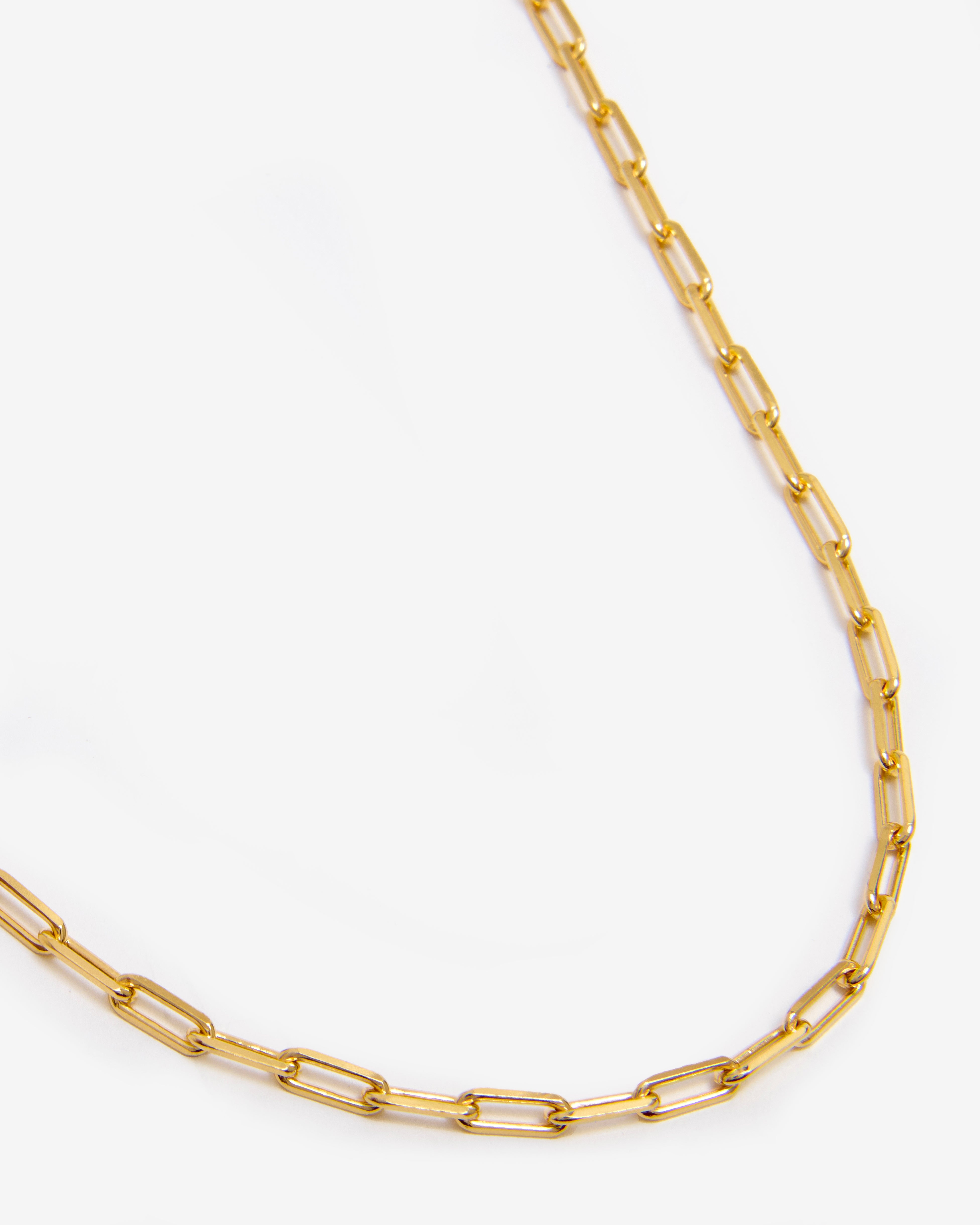 GOLD PAPERCLIP CHAIN NECKLACE - SMALL