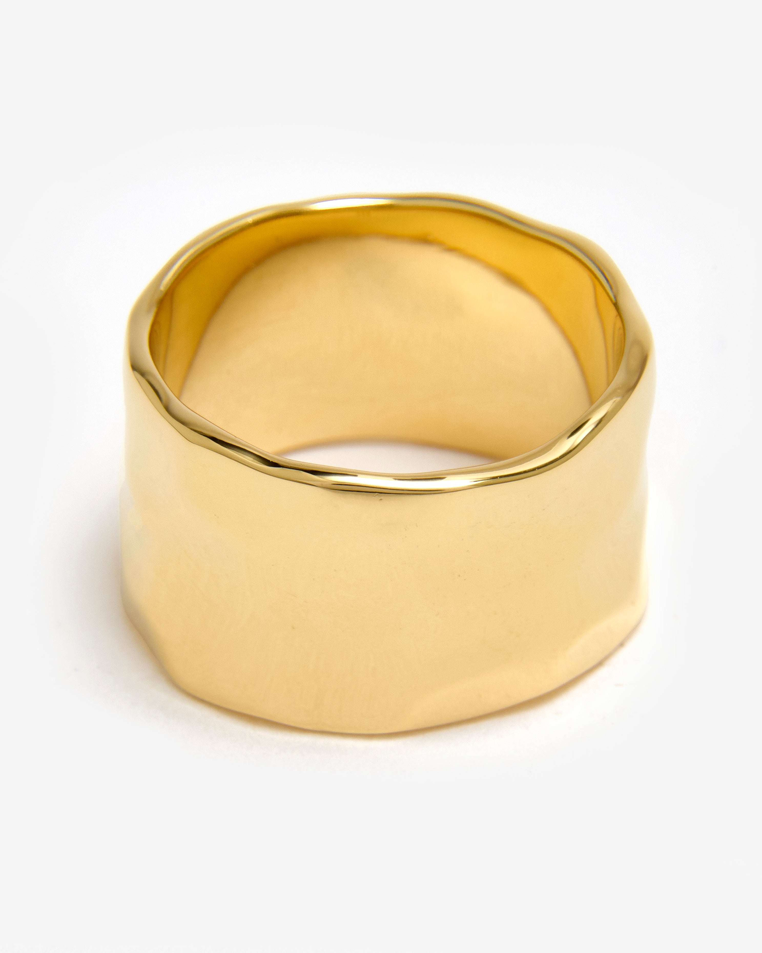 GOLD HAMMERED STACKING  RING