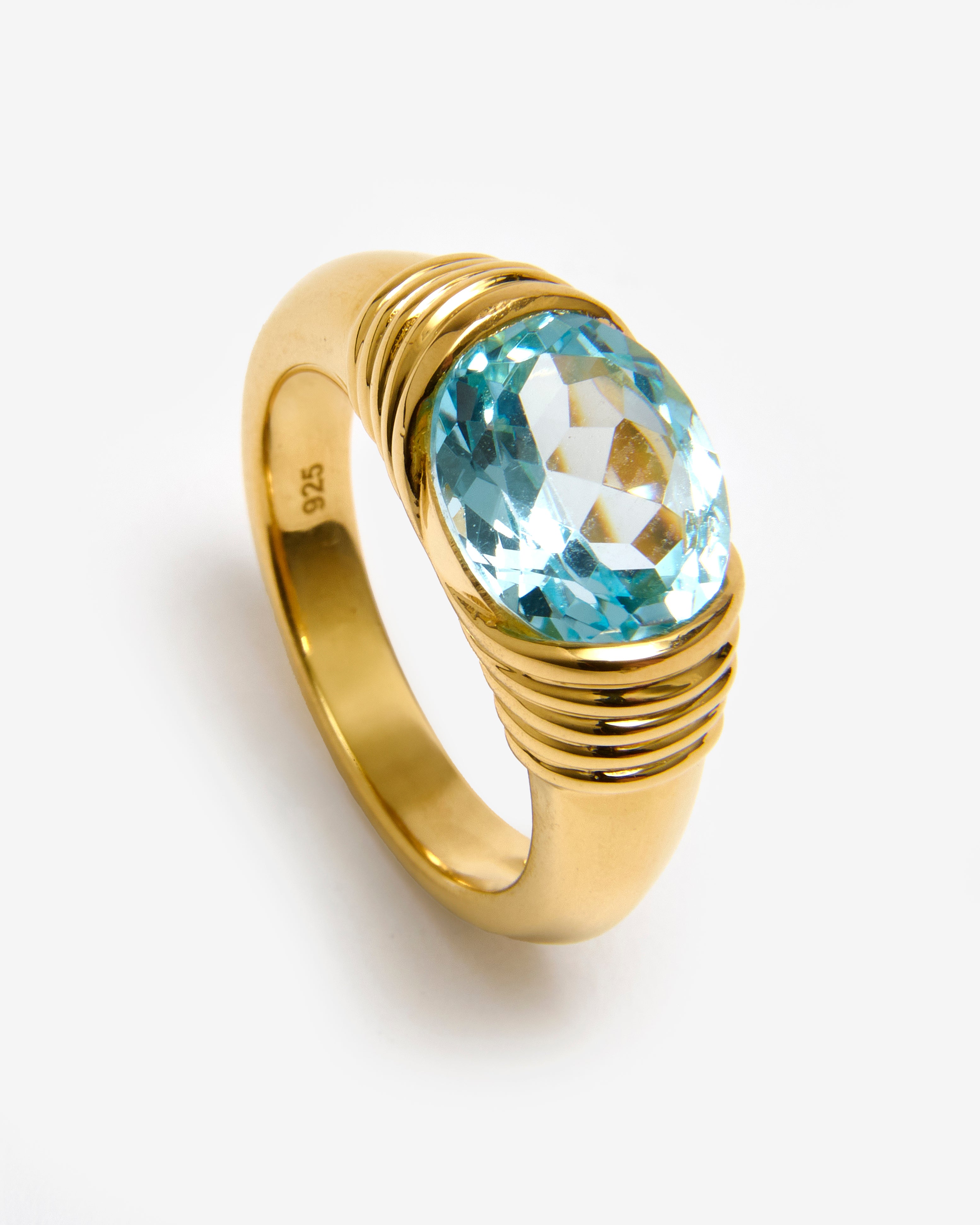 BLUE TOPAZ GEMSTONE RING