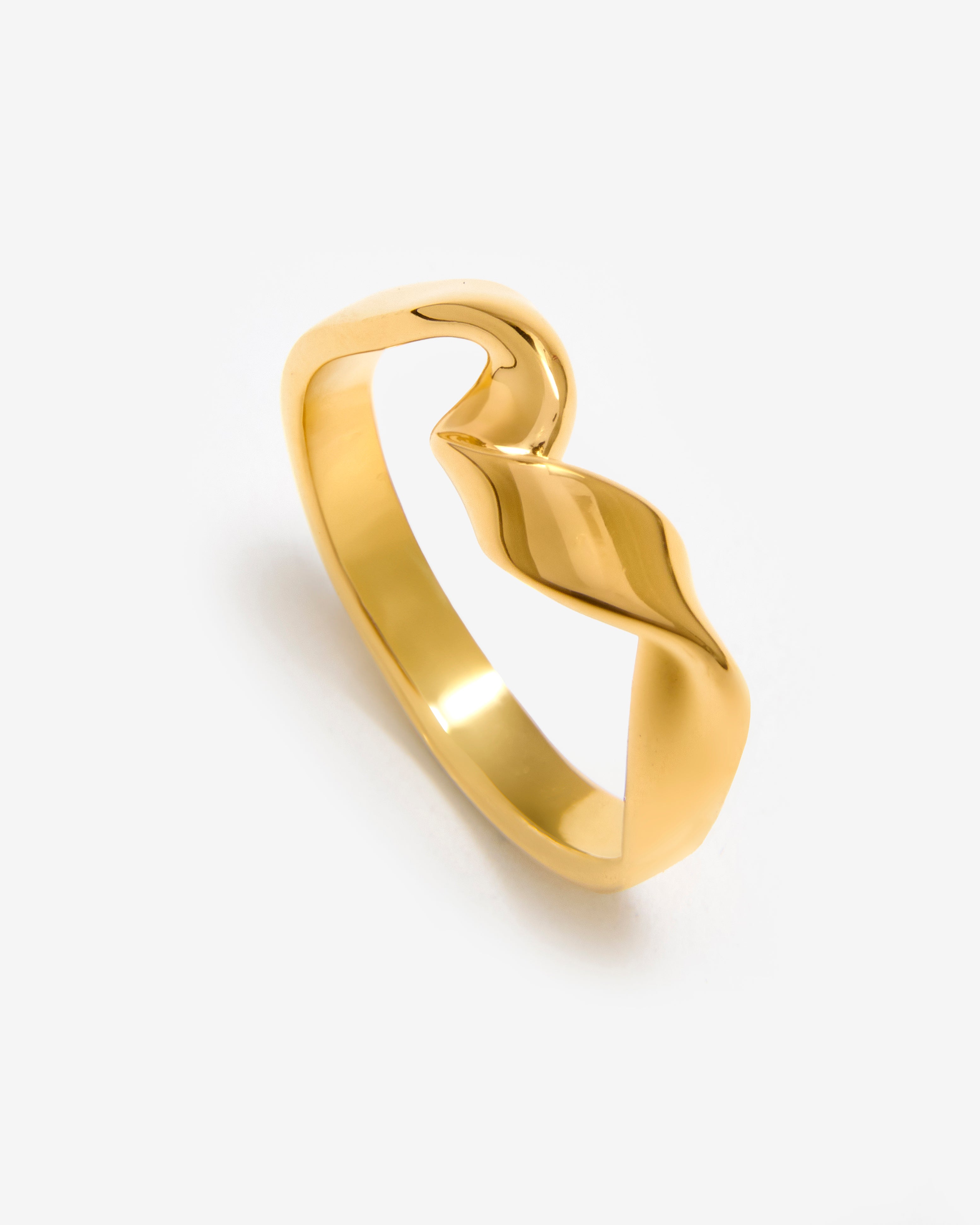 GOLD RIPPLE RING