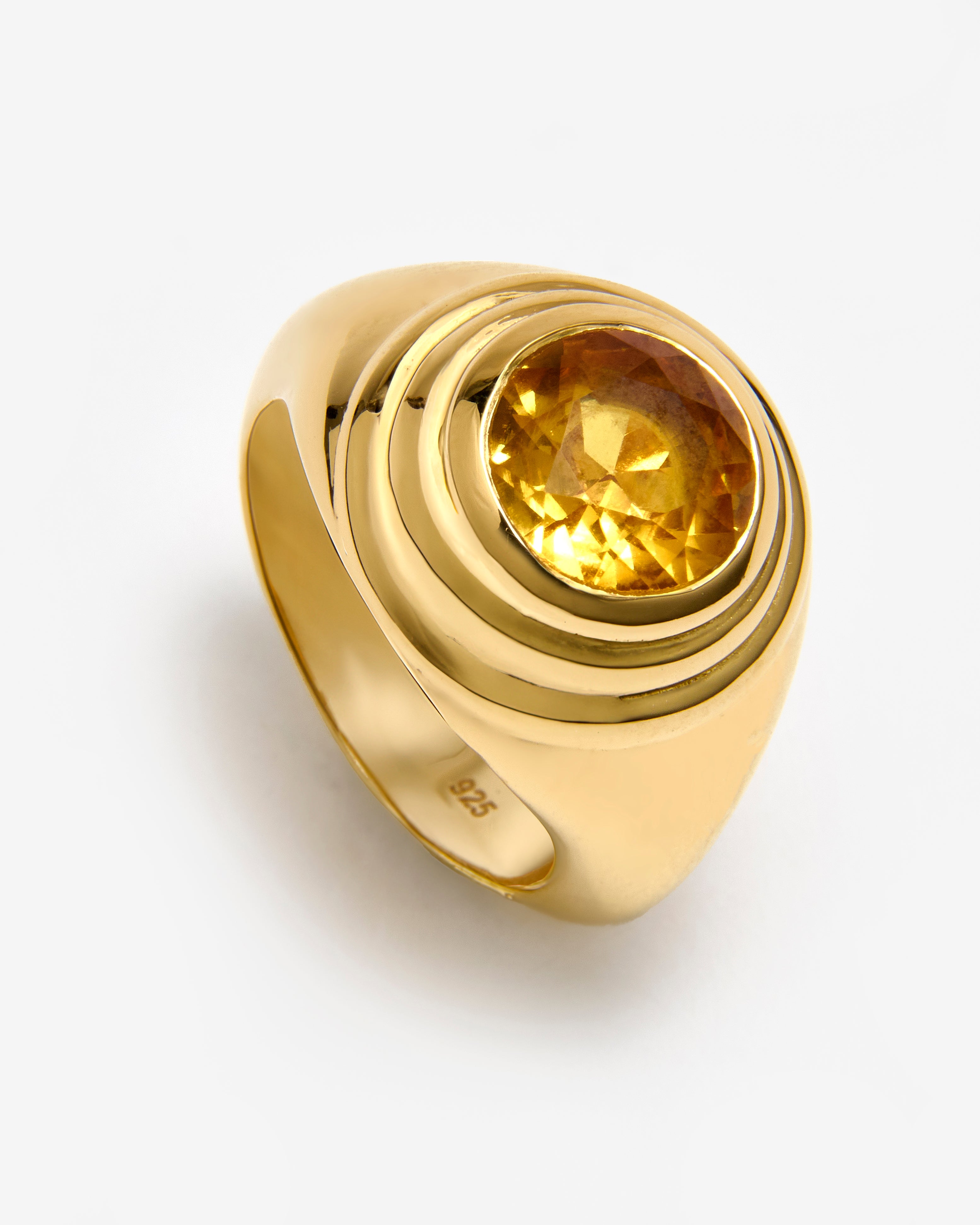 CITRINE SOLARIUM GEMSTONE RING