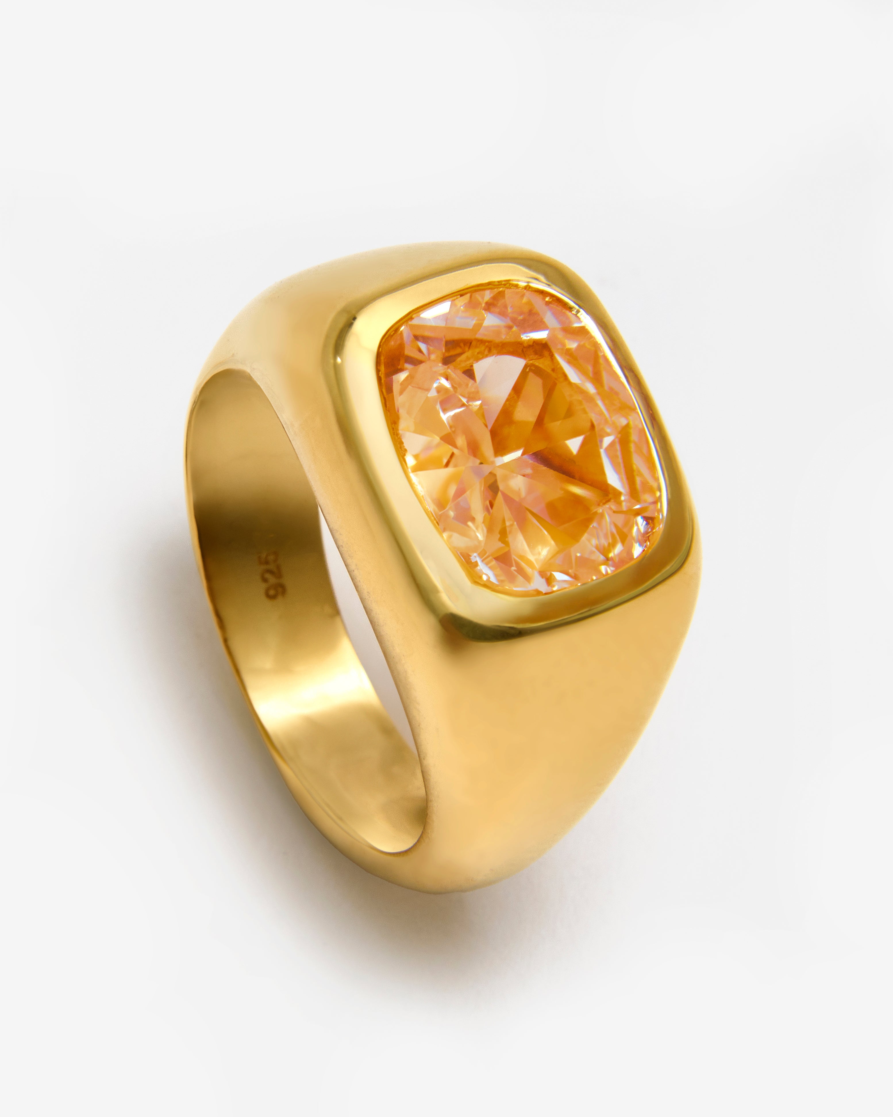 CHUNKY CITRINE GEMSTONE RING