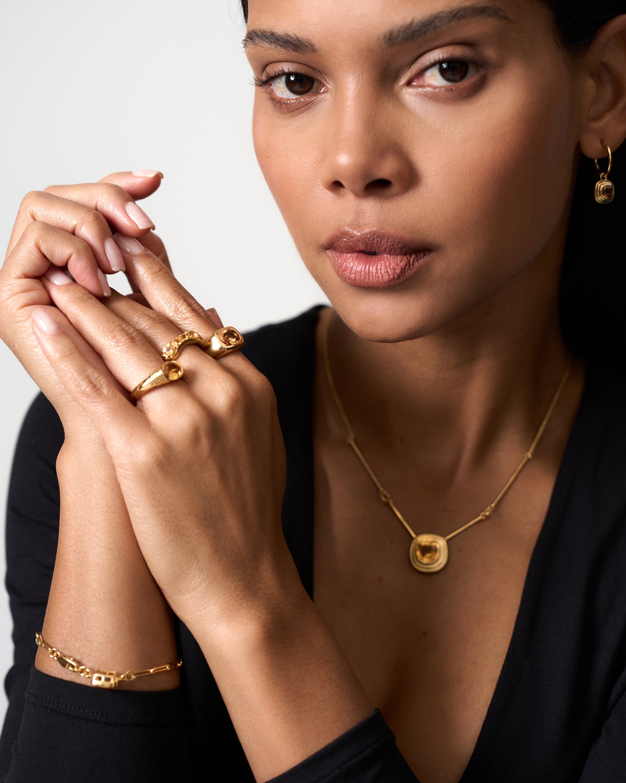 CHUNKY CITRINE GEMSTONE RING